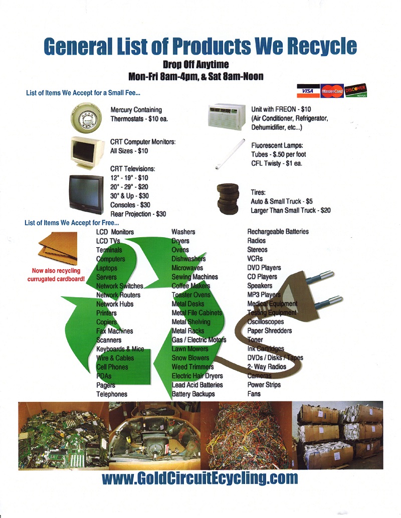 Gold Circuit electronics recycling flyer page 2